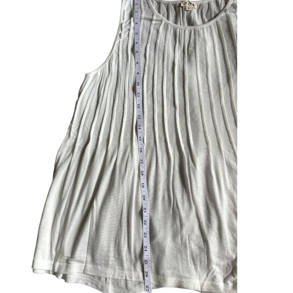 POL  Sleeveless Tank Top Womens Large White Boho Summer Layer Minimalist Casual - Picture 7 of 7